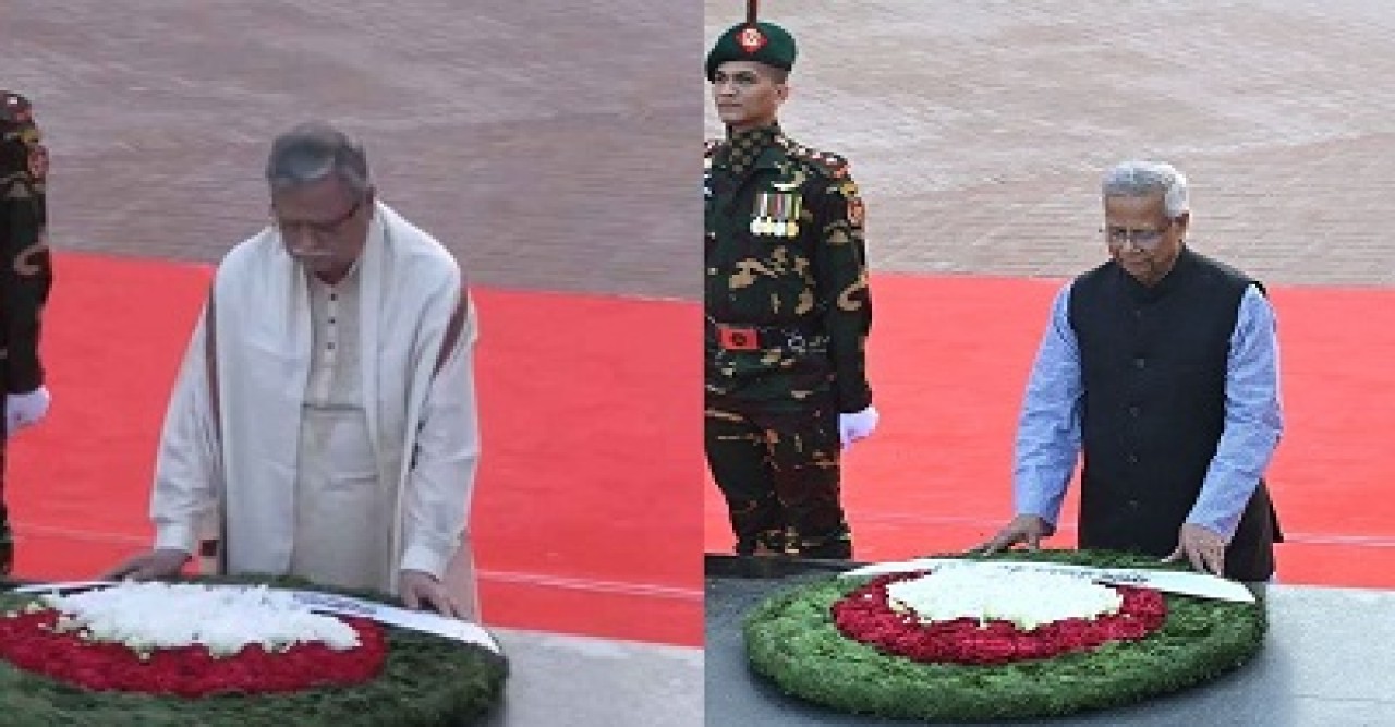 শহীদ বুদ্ধিজীবীদের প্রতি রাষ্ট্রপতি ও প্রধান উপদেষ্টার শ্রদ্ধা