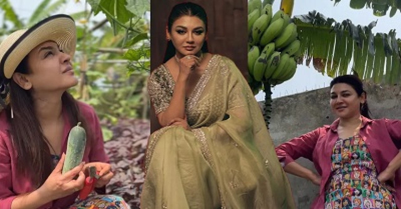 নিজ বাগানের ফসল হাতে তৃপ্ত জয়া